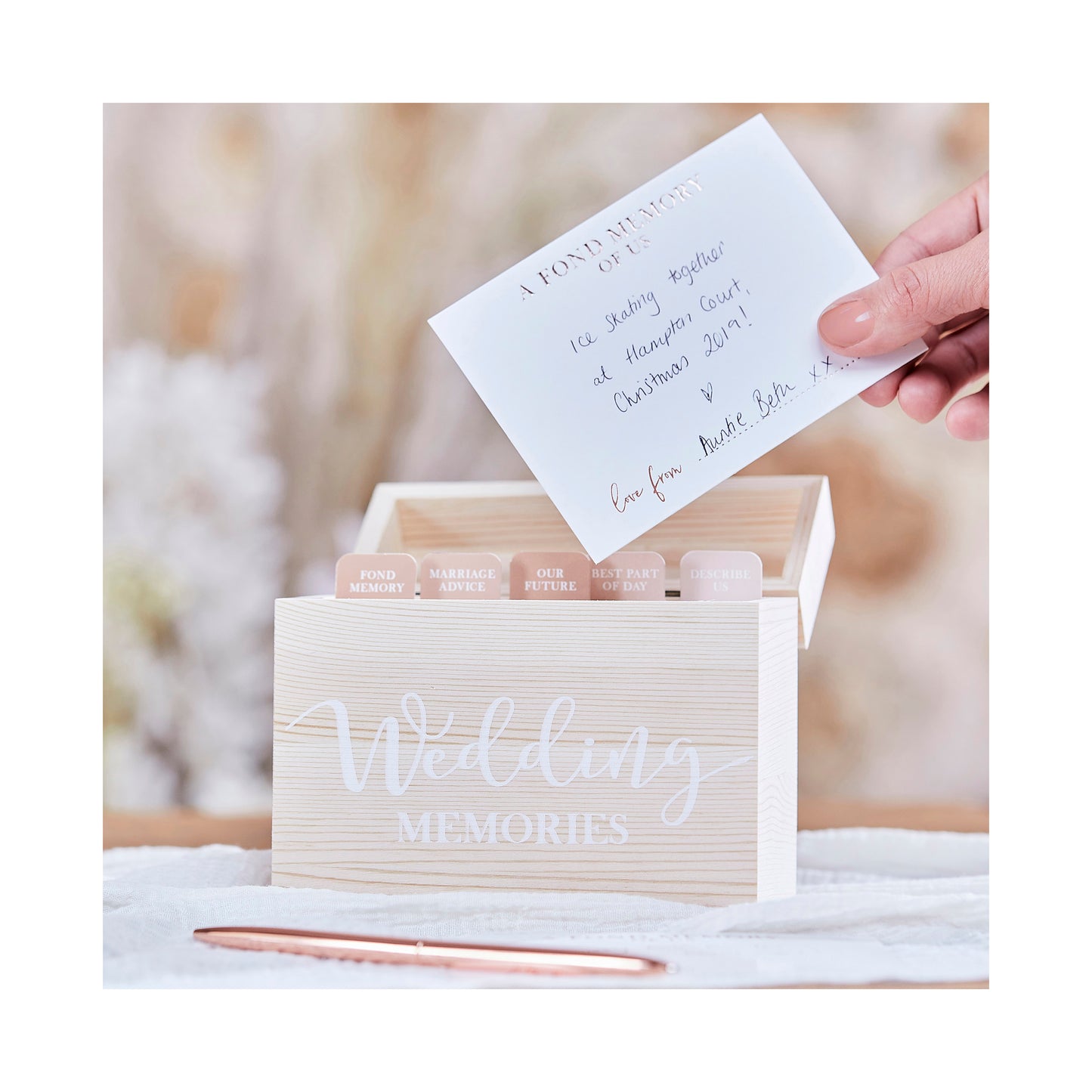 Karteikarten Holz Box Hochzeitserinnerung Holzbox Alternative
