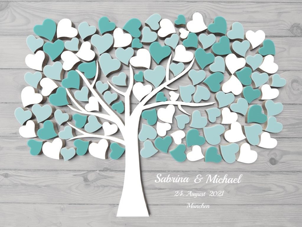 Esküvői vendégkönyv 3D fahatású vászonnal