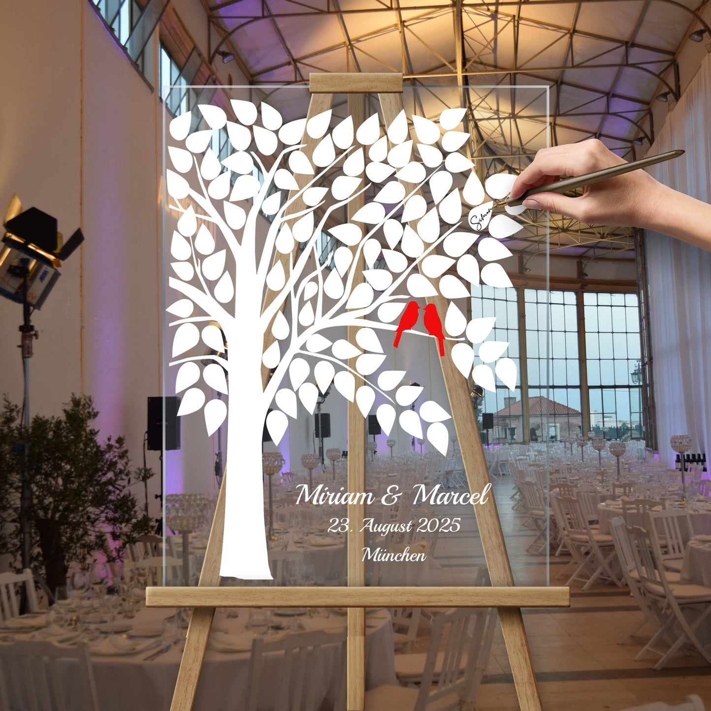 Acrylglas Gästebuch Schild Hochzeitsgeschenk