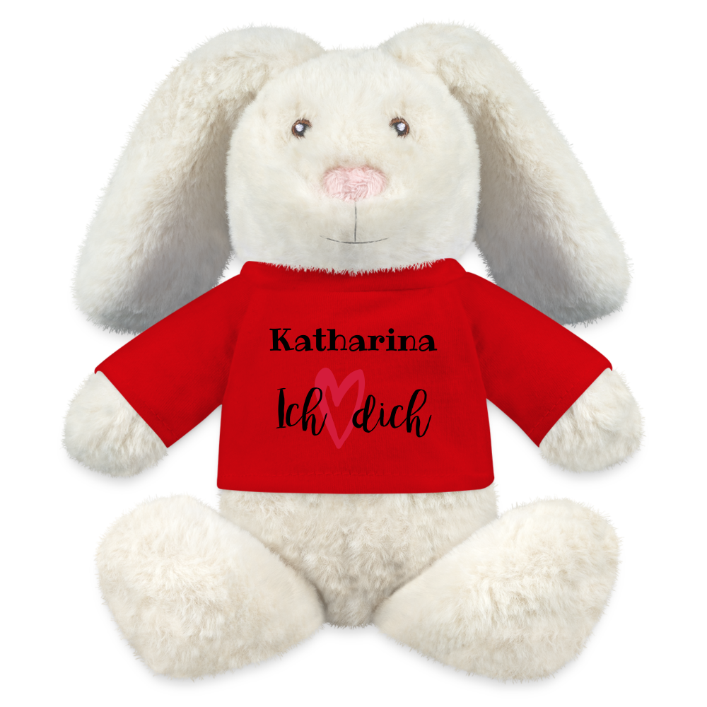 Personalisiertes Kuscheltier Hase - Rot