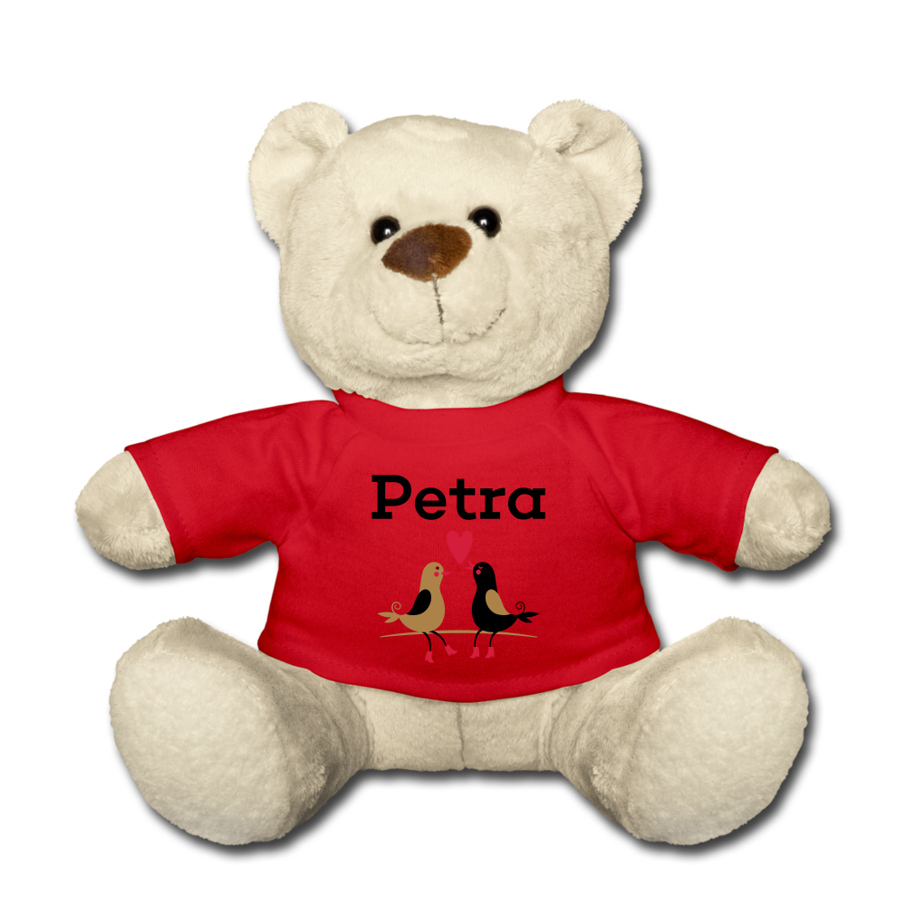 Personalisiertes Kuscheltier Stofftier Teddy - Rot